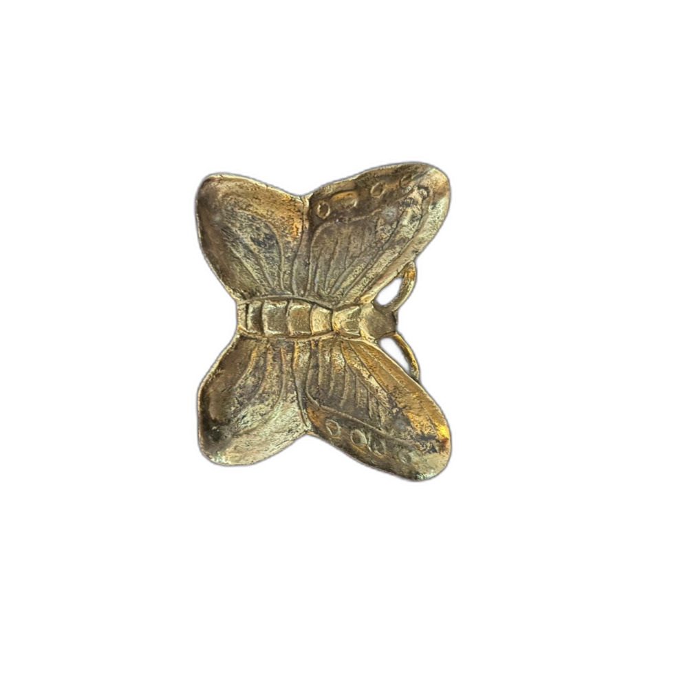 Vintage 1990's brass butterfly trinket dish